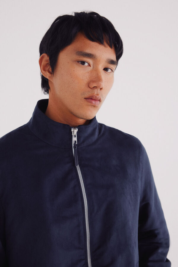 Springfield Faux suede jacket blue