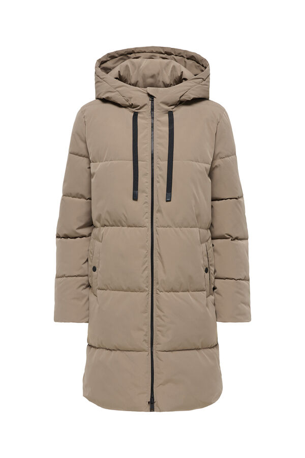 JDY Puffer long coat grey