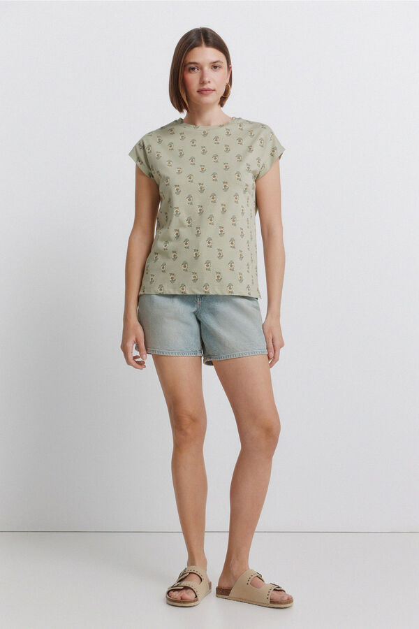 Springfield Printed short sleeve T-shirt red