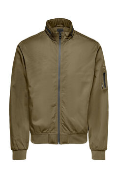 Springfield High neck bomber jacket brown