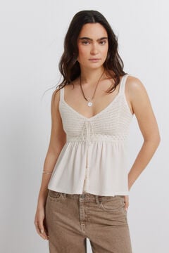 Springfield Crochet structure tie vest top