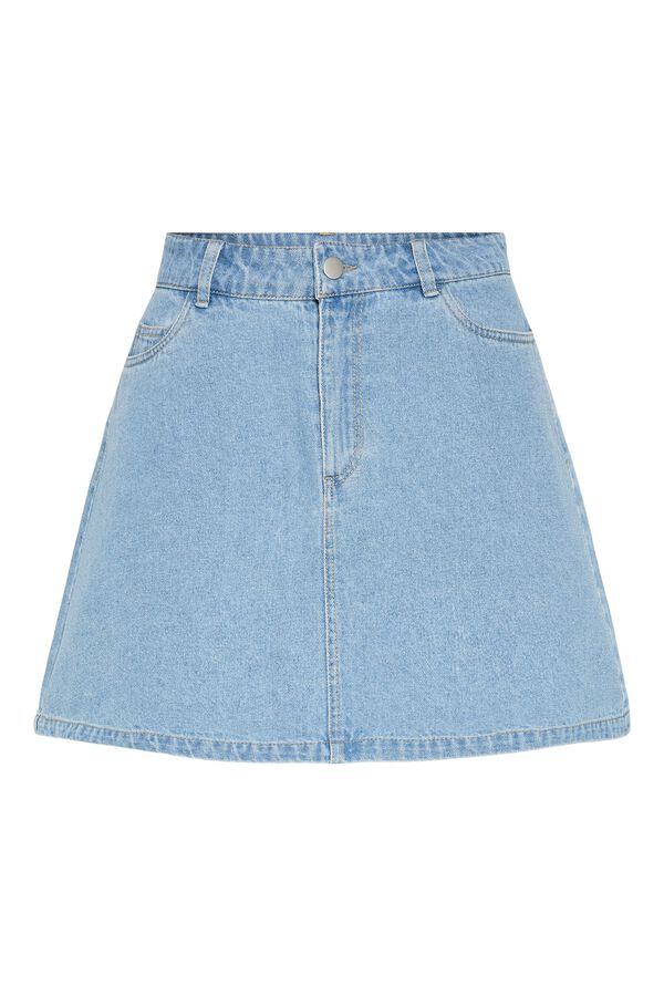 Pieces Kurzer Jeansrock Blau