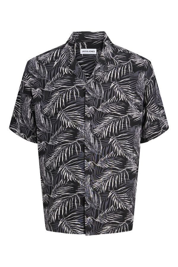 Jack & Jones Relaxed Fit Viskose-Hemd Schwarz