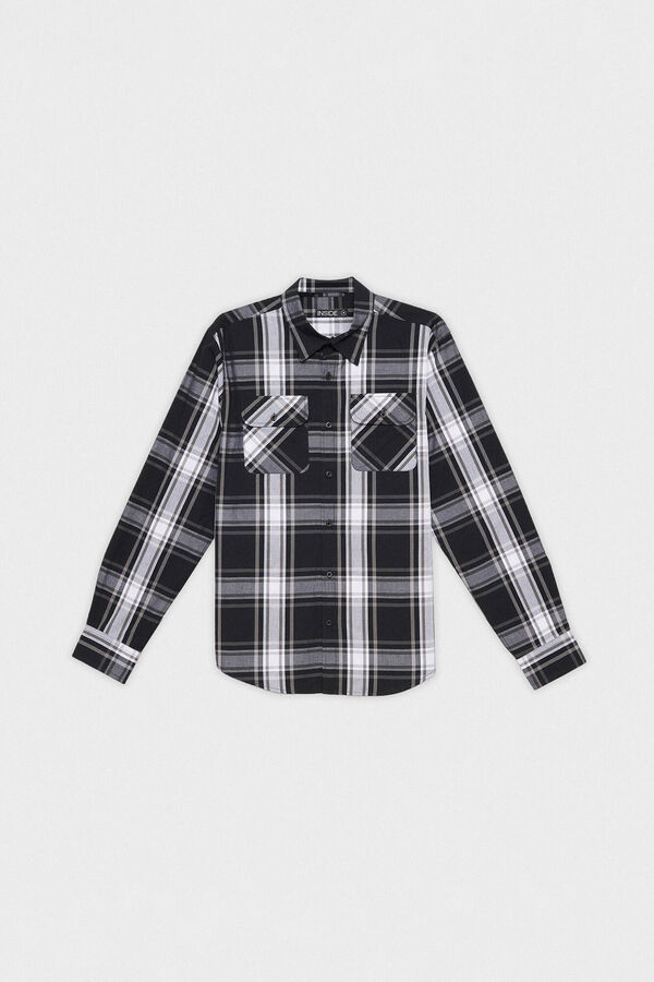 Inside Checkered Shirt black