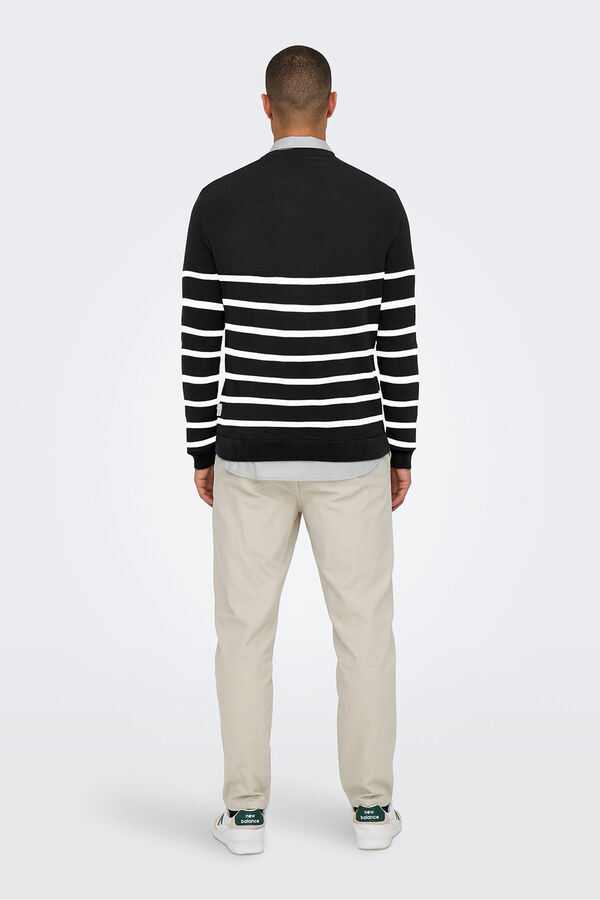 Only & Sons Jersey cuello redondo liso negro