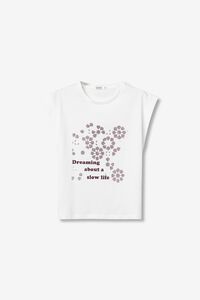 Tiffosi Camiseta print manga remangada