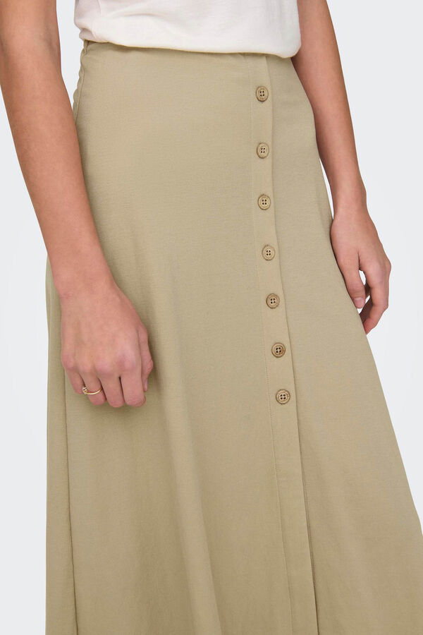 Springfield Midi skirt with buttons brown