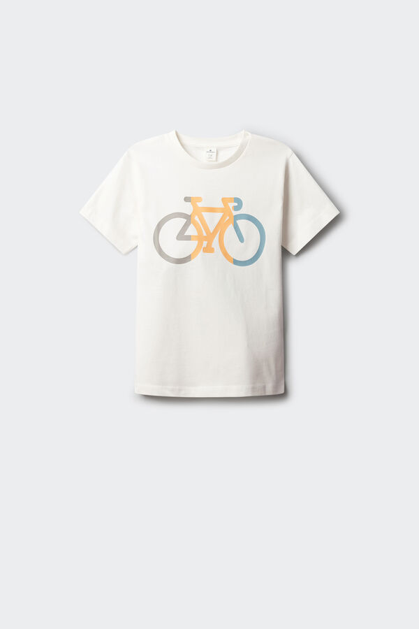 Springfield Kids T-shirt de bicicleta de crian&ccedil;a bege