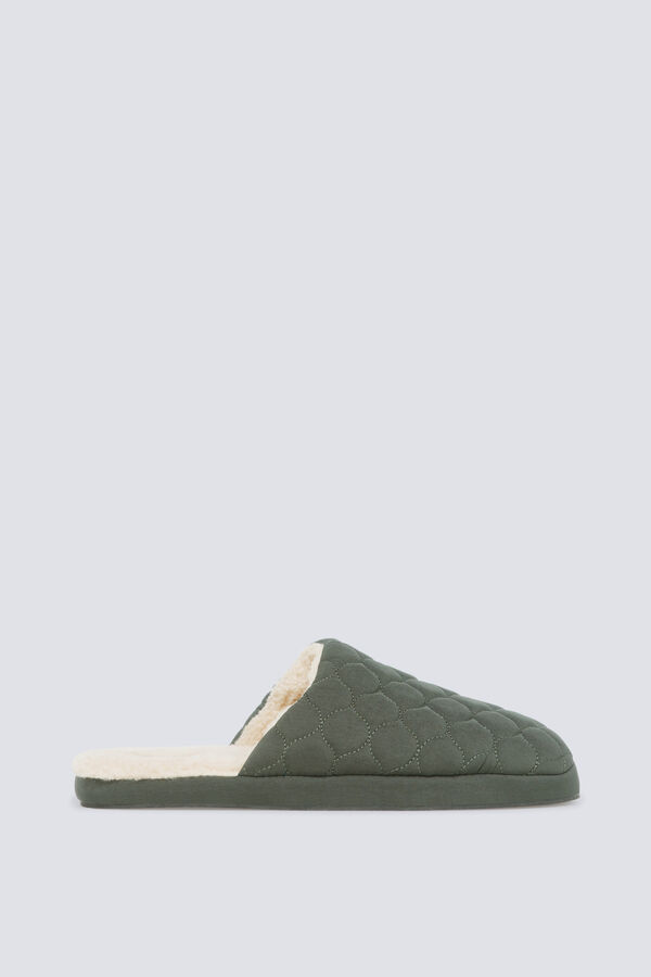 Springfield Puffer mule slipper blue