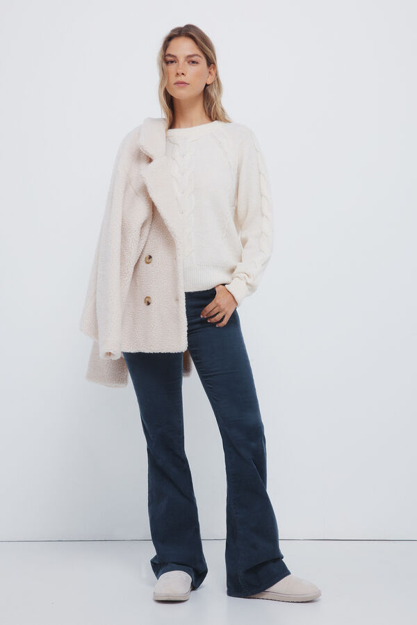 Springfield Jersey cable knit nude