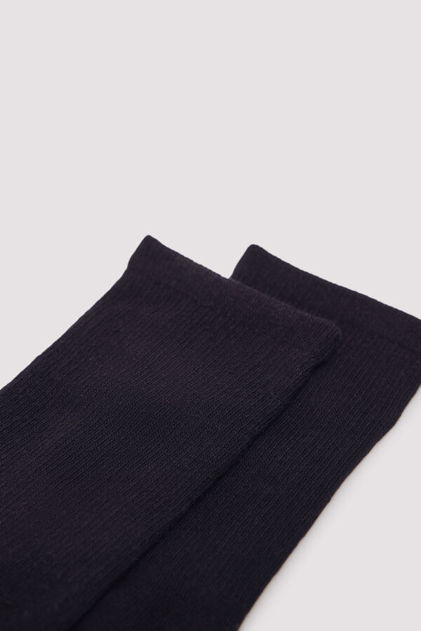 Springfield Two-tone textured cotton sock black
