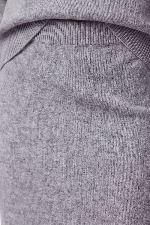 Pieces Knit long skirt grey