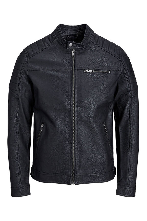Jack & Jones Faux leather jacket black