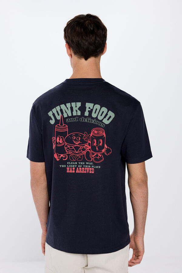 Springfield Camiseta junk food azul oscuro