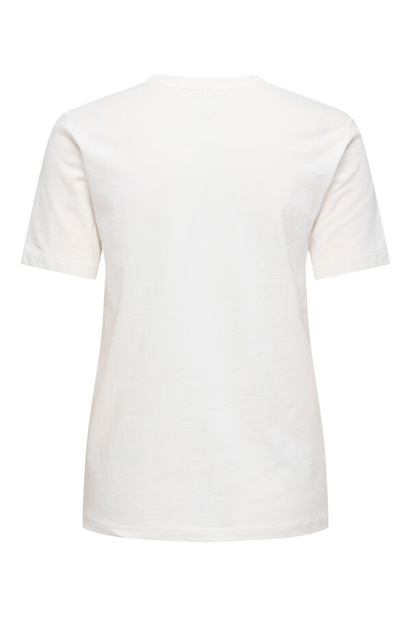 Only Plain short-sleeved T-shirt white