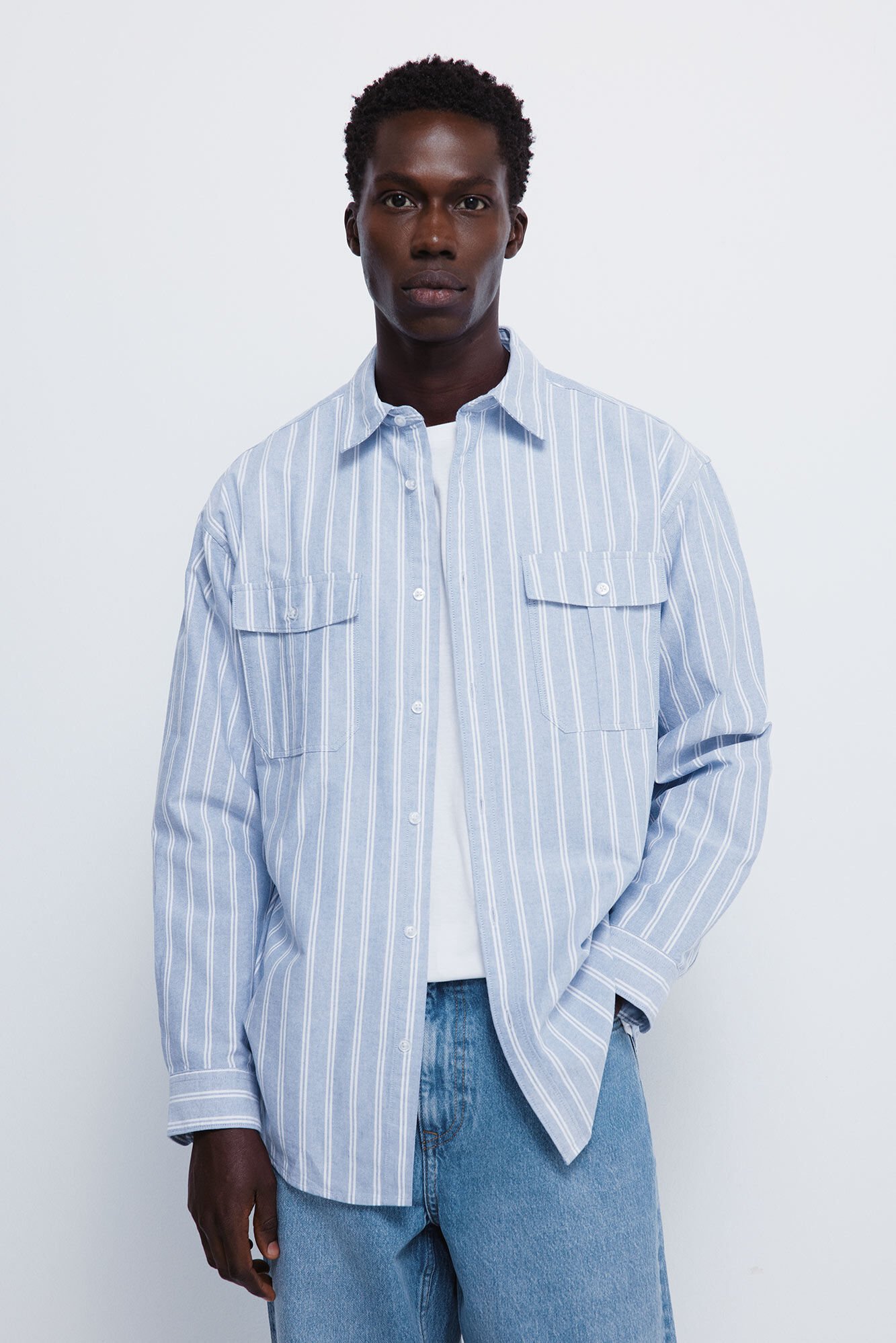 Springfield Striped Oxford shirt with pockets