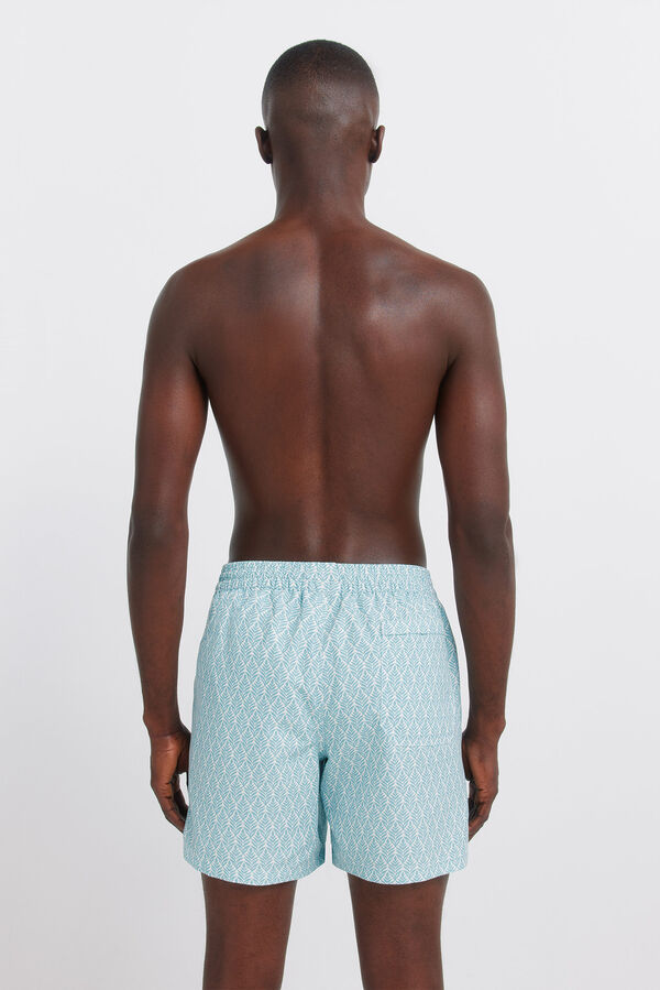 Springfield Fato de banho estampado de folhas azul