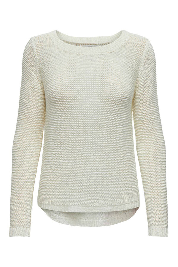 JDY Round neck jumper white