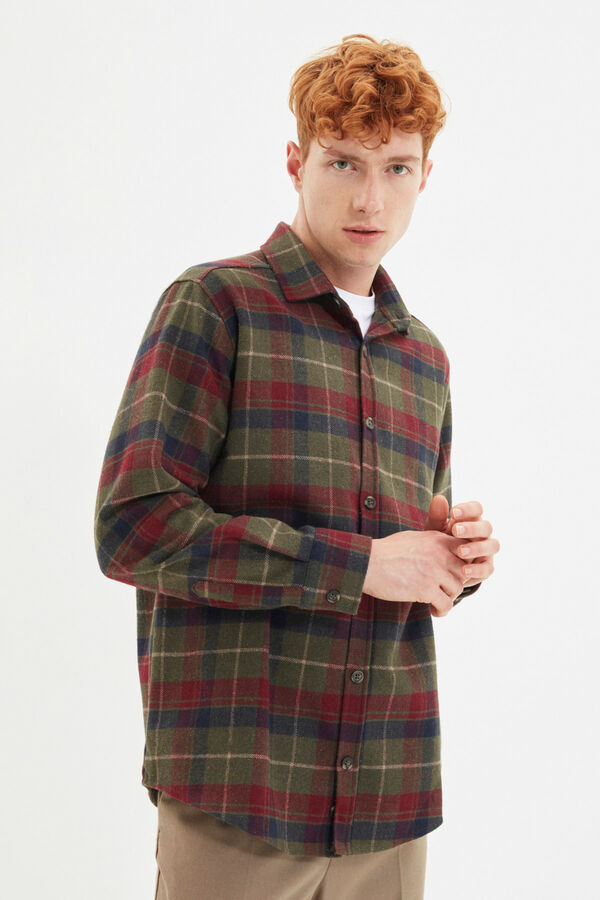 Trendyol Camisa de le&ntilde;ador kaki