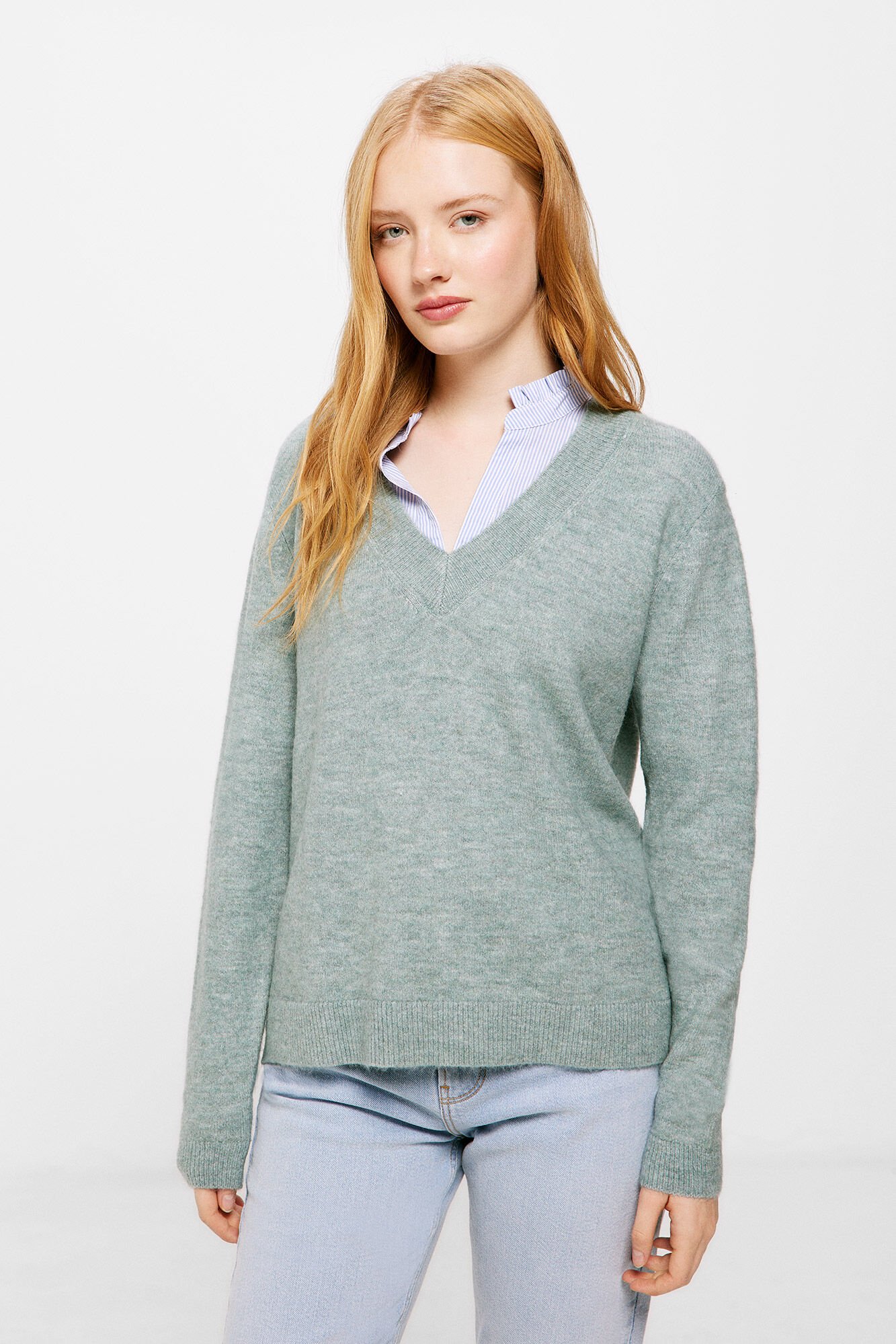 Ruffle sale collar jumper