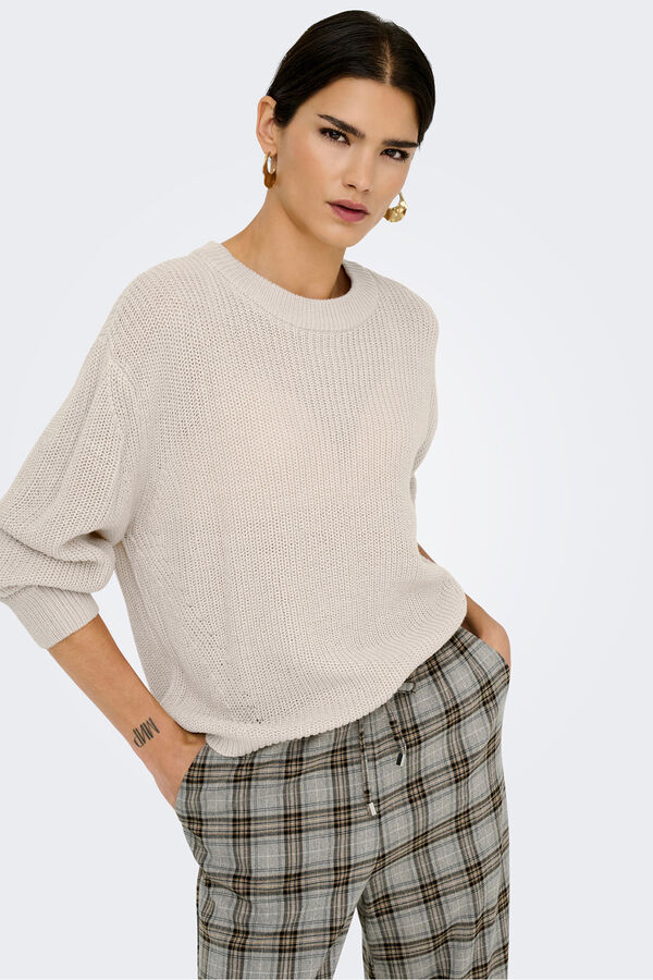 Only Round neck jumper marron