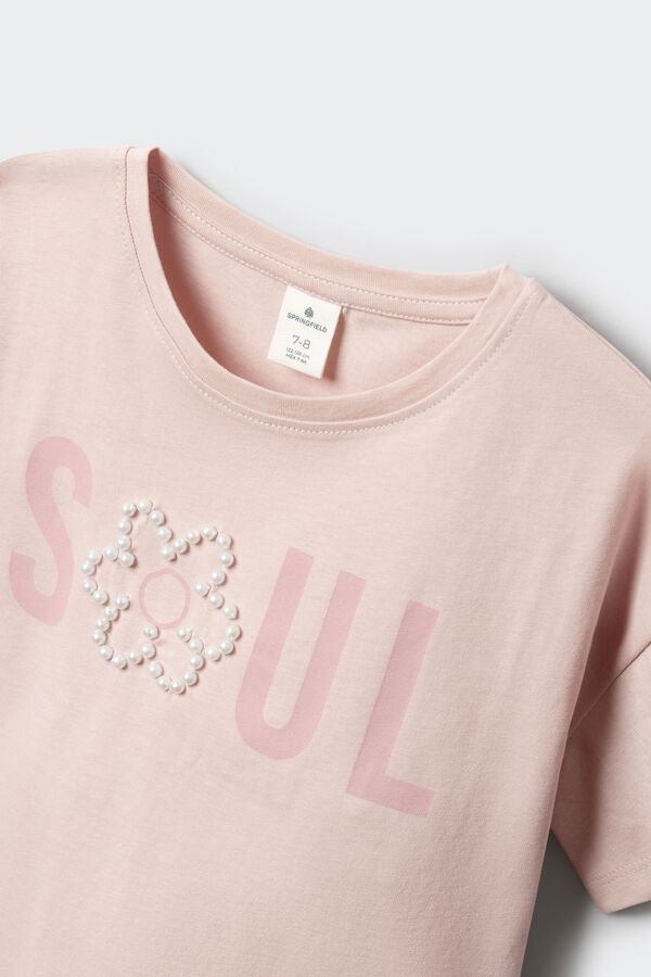 Springfield Kids Top sa nitnama za devojčice Roze
