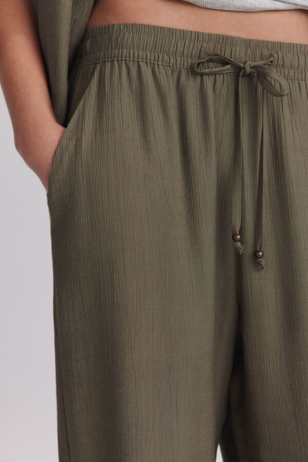 Springfield Fluid drawstring trousers beige