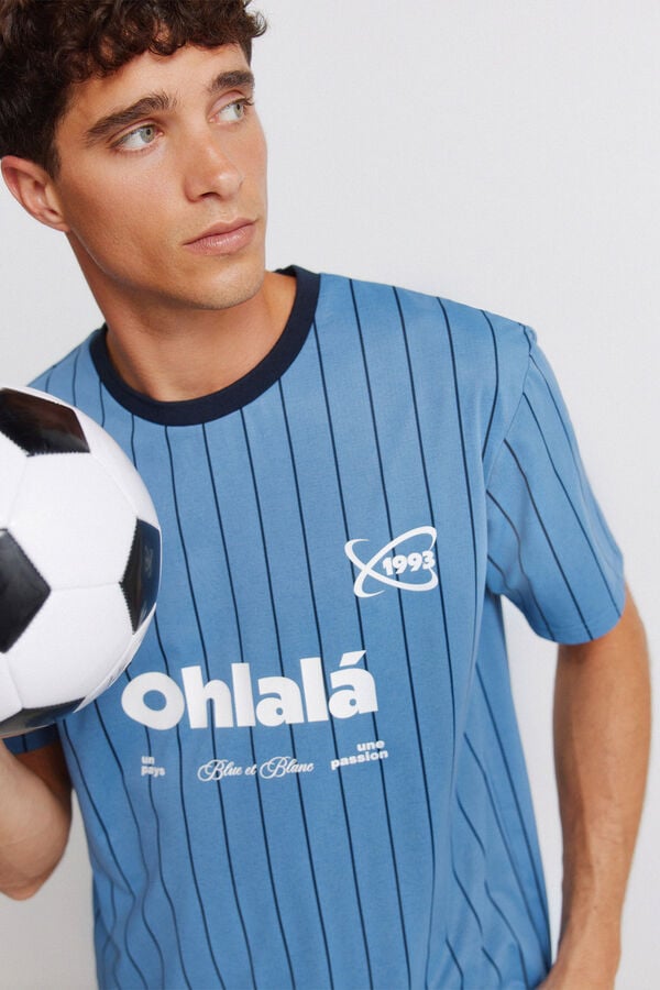 Springfield Ohlala football T-shirt blue