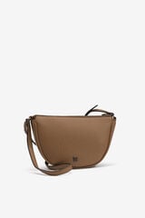 Springfield Textured Faux Leather Crossbody Bag brown