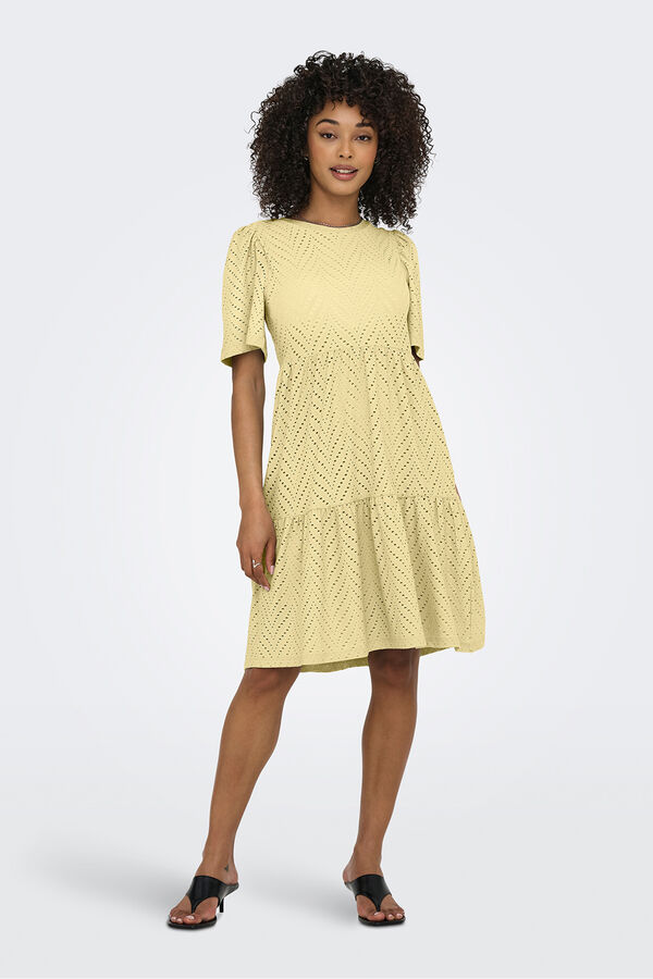 JDY Short embroidered dress printed