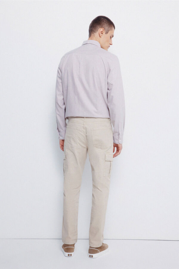 Springfield Slim fit washed cargo trouser brown