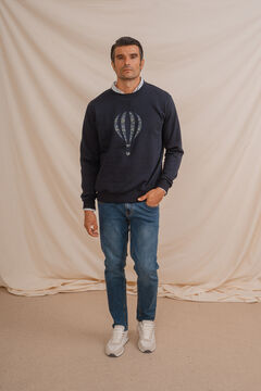 Celopman Sudadera con bordado frontal azul