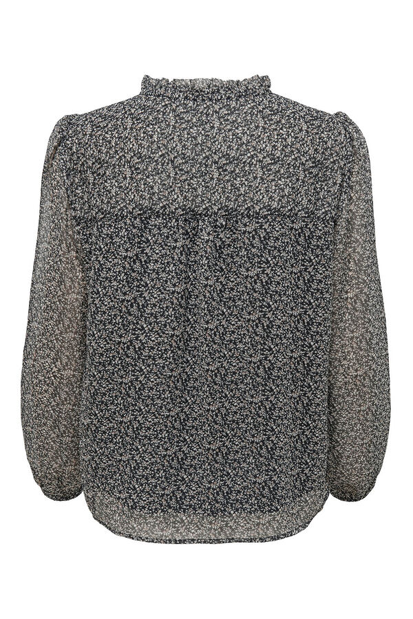 Only Printed chiffon blouse black