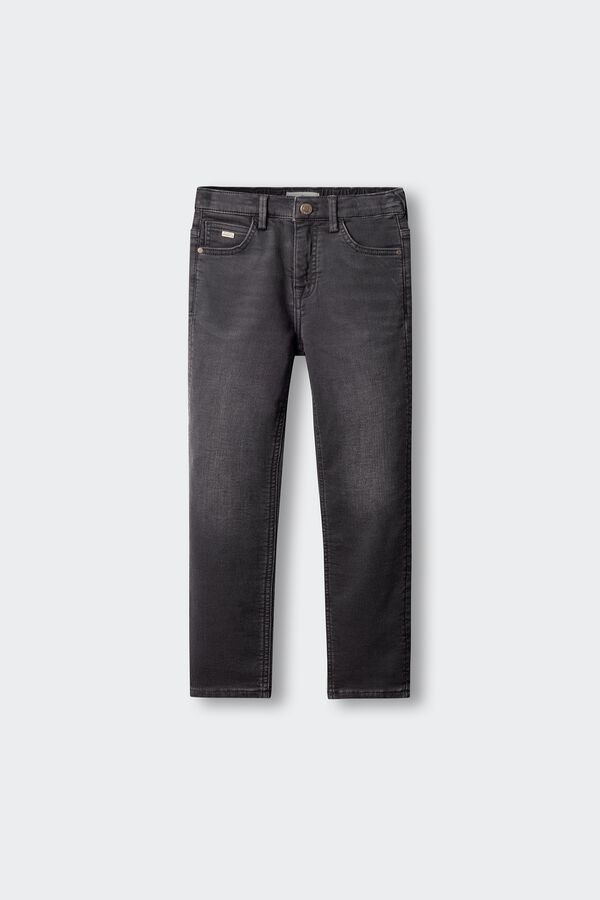 Springfield Kids Cal&ccedil;a denim knit para crian&ccedil;a preto