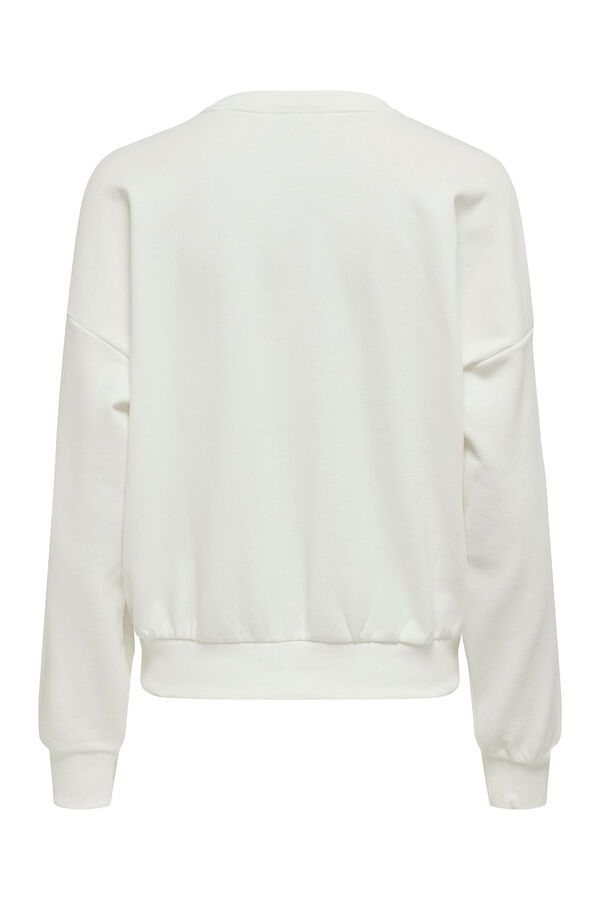 Springfield Long-sleeved printed sweatshirt white