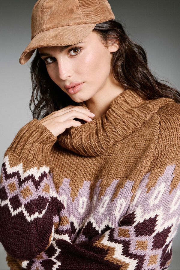 Only Jacquard - Rollkragen Nude