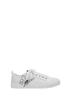 Springfield Canvas low top lace-up trainers white