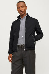 Jack & Jones Chaqueta bomber Harrington cuello alto negro
