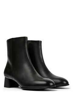 Springfield Black leather women's ankle boots  noir