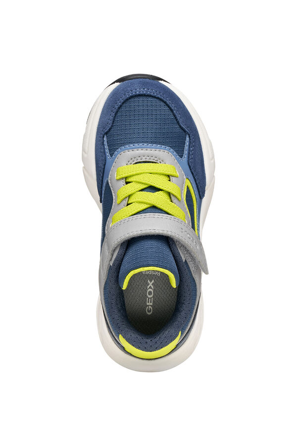 Geox Faux leather trainers blue
