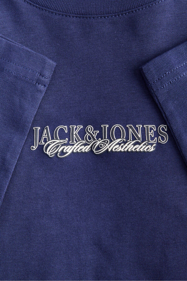 Jack & Jones Junior Long-sleeved logo T-shirt blue