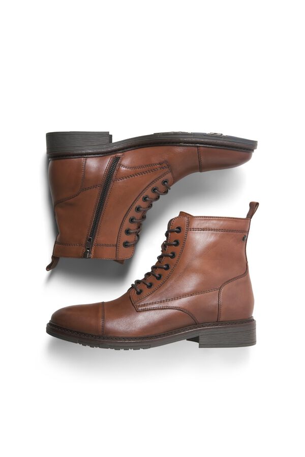 Jack & Jones 100% leather ankle boots nude