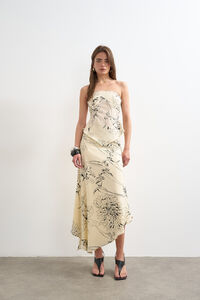 Topshop Falda estampada asim&eacute;trica