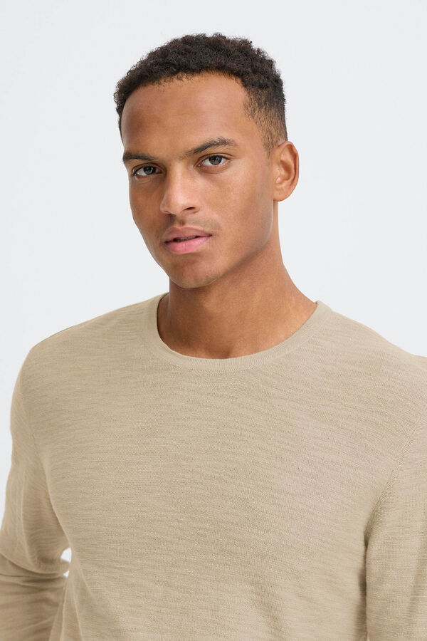Blend Jersey cuello redondo beige