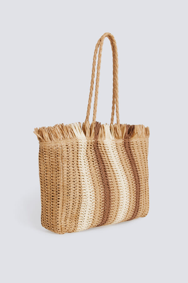 Springfield Mala tote bag &agrave;s riscas cru