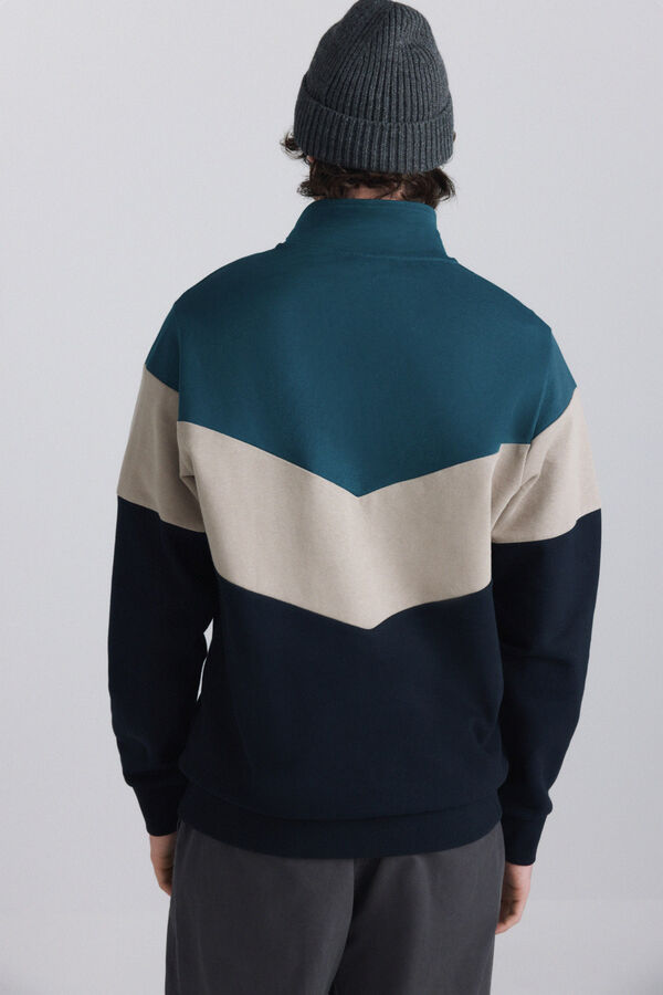 Springfield V-shaped sweatshirt blue