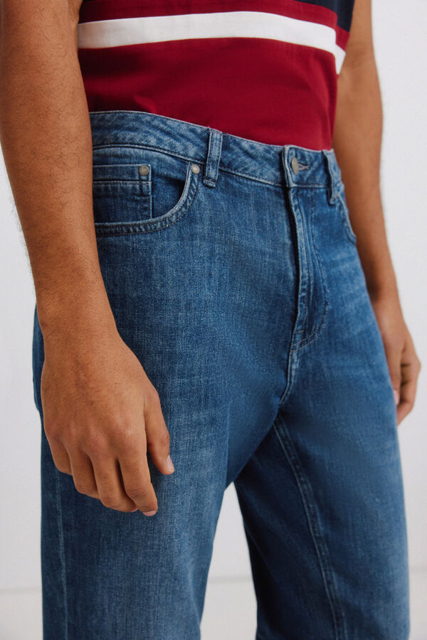 Springfield Dark ultralight wash slim fit jeans blue