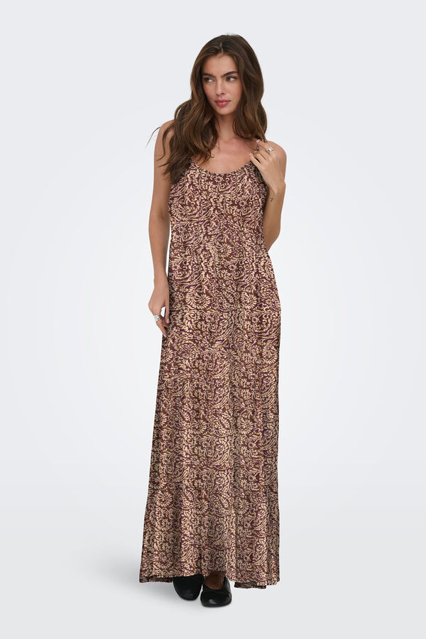 Only Vestido largo tie dye estampado