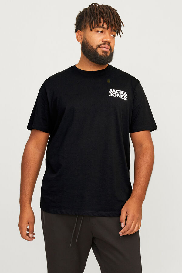 Jack & Jones PLUS Basic logo T-shirt grey