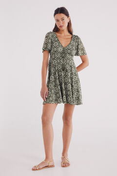 Springfield Kratka haljina sa lepr&scaron;avim rukavima i dezenom